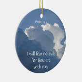 Bible Scripture Psalm 23:4 Fear No Evil... セラミックオーナメント (右)