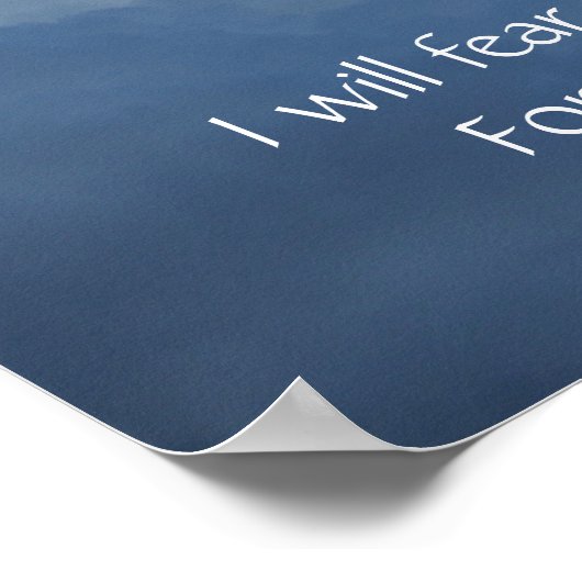 Bible Scripture Psalm 23:4 Fear No Evil... ポスター (角)