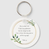Bible scripture Psalm 4-1 prayer for help キーホルダー (裏面)