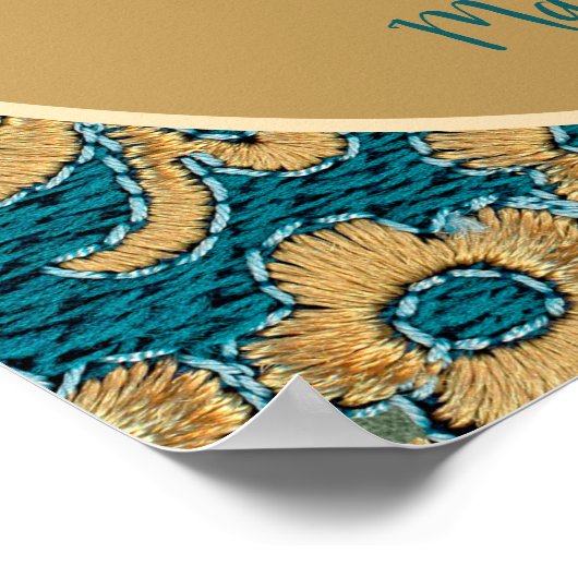 Bible Seek God First Floral ポスター (角)