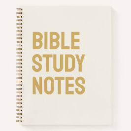 Bible Study Notes – Cream & Gold Spiral Notebook ノートブック