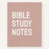 Bible Study Notes – Rose Taupe Spiral Notebook ノートブック (正面)