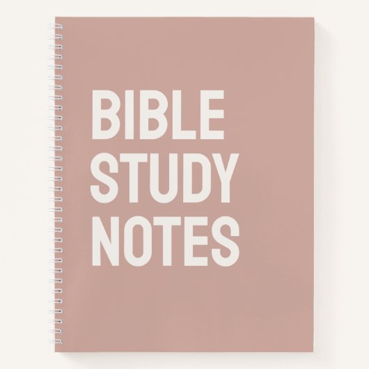 Bible Study Notes – Rose Taupe Spiral Notebook ノートブック (正面)