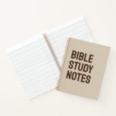 Bible Study Notes – Taupe Brown Minimalist ノートブック (内部)
