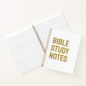 Bible Study Notes – White & Gold Spiral Notebook ノートブック (内部)