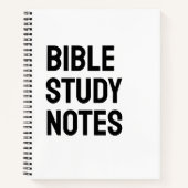 Bible Study Notes – White Spiral Notebook ノートブック (正面)