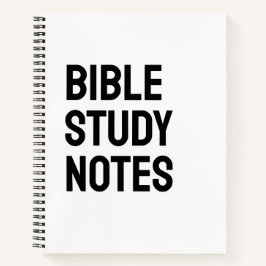 Bible Study Notes – White Spiral Notebook ノートブック