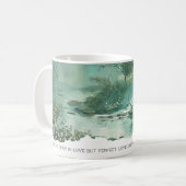 Bible Verse 1 John 4:18 Nature Faith Mug コーヒーマグカップ (正面左)