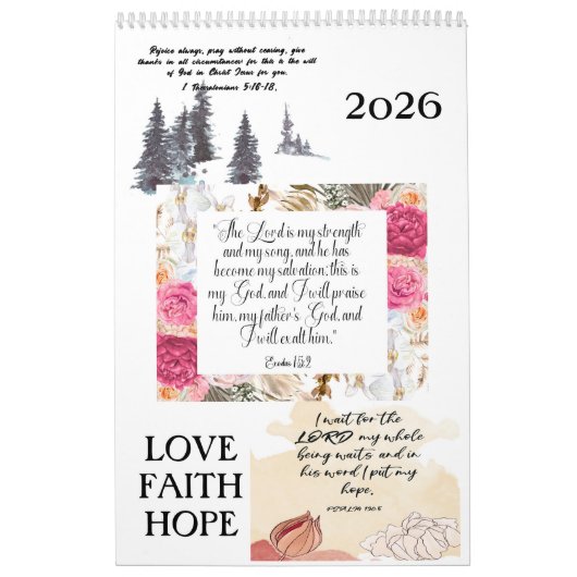 Bible Verse 2026 Wall Calendar カレンダー (カバー)