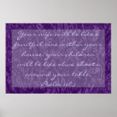 bible verse about family Psalm 128:3 ポスター (正面)