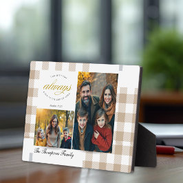 Bible Verse Beige Family Photo Collage Scripture フォトプラーク