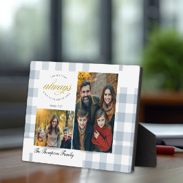 Bible Verse Blue Family Photo Collage Scripture フォトプラーク