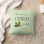 Bible Verse Christmas Throw Pillow クッション (ブランケット)