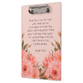 Bible Verse Clipboard | Pink Floral Design クリップボード (左)