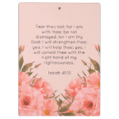 Bible Verse Clipboard | Pink Floral Design クリップボード (裏面)
