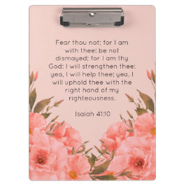 Bible Verse Clipboard | Pink Floral Design クリップボード