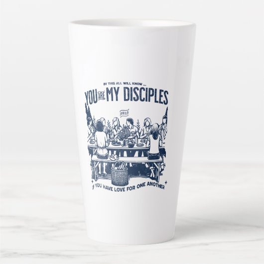 Bible Verse Cup to encourage and bless Christians カフェラテマグ (正面)