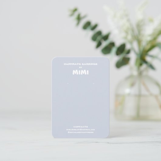 Bible Verse Earring Display  Business Card 名刺 (スタンド正面)