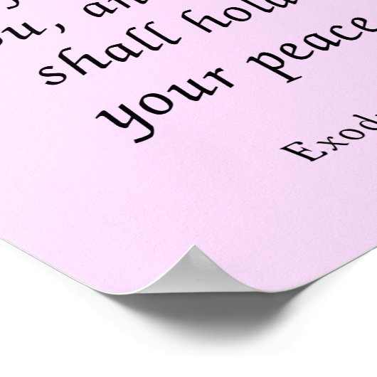 Bible Verse, Exodus 14:14 ポスター (角)