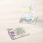 Bible verse Floral スクエアペーパーコースター (インサイチュ)