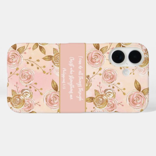 Bible Verse Floral Case-Mate iPhoneケース (裏面 (横))