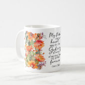 Bible Verse Floral Coffee Mug コーヒーマグカップ (正面左)