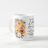 Bible Verse Floral Coffee Mug コーヒーマグカップ (正面左)