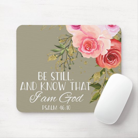Bible verse floral Mouse pad マウスパッド (マウス)