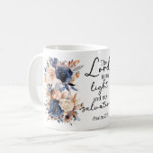 Bible Verse Floral Psalms Coffee Mug コーヒーマグカップ (正面左)