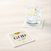 Bible verse Floral scripture  スクエアペーパーコースター (インサイチュ)
