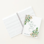 Bible Verse Green Gold Leaves ノートブック (内部)