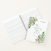 Bible Verse Green Gold Leaves Notebook ノートブック (内部)