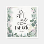 Bible verse Greenery スタンダードカクテルナプキン (正面)