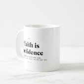 Bible Verse Hebrews 11:1 Mug コーヒーマグカップ (正面左)