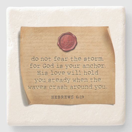 BIBLE VERSE - Hebrews 6:19 - Coaster ストーンコースター (正面)