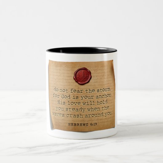 BIBLE VERSE - Hebrews 6:19 - Coffee Mug ツートーンマグカップ (中央)