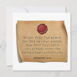 BIBLE VERSE - Hebrews 6:19 - Personalized Notecard ノートカード