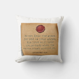 BIBLE VERSE - Hebrews 6:19 - Throw Pillow クッション