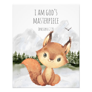 Bible Verse I am God's Masterpiece フォトプリント