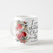 Bible Verse I can Do all Things Coffee Mug コーヒーマグカップ (正面左)
