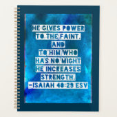 Bible Verse Isaiah 40:29はがき プランナー手帳 (正面)