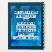 Bible Verse Isaiah 40:29はがき プランナー手帳 (裏面)