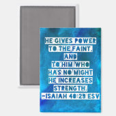 Bible Verse Isaiah 40:29はがき マグネット (正面/裏面)
