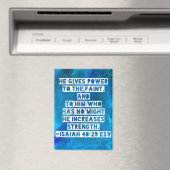 Bible Verse Isaiah 40:29はがき マグネット (インサイチュ (食洗機))