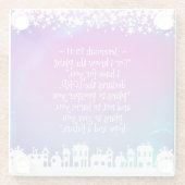 Bible Verse Jeremiah 29:11星と家 ガラスコースター (裏面)