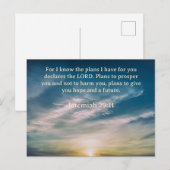 Bible Verse Jeremiah 29:11 ポストカード (正面/裏面)
