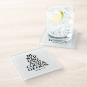 Bible verse Joshua  ガラスコースター (アングル)