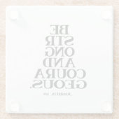 Bible verse Joshua  ガラスコースター (裏面)