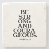 Bible verse Joshua ストーンコースター (正面)