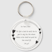 Bible Verse Keychain – John 3:16 キーホルダー (正面)